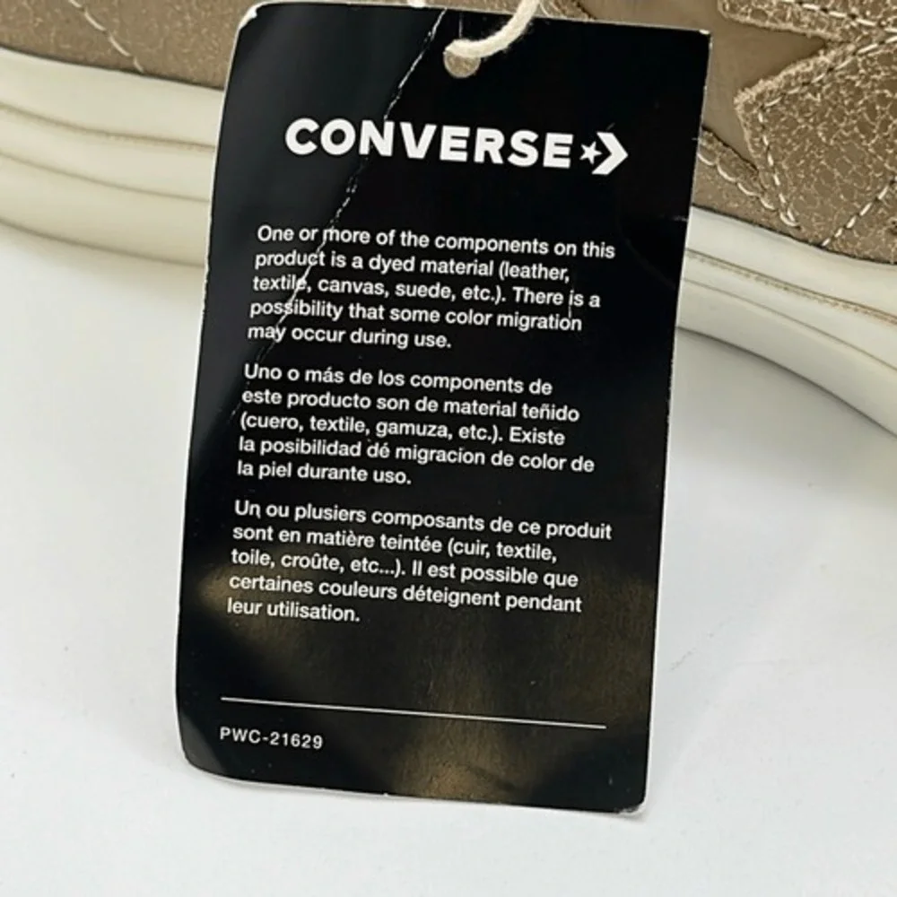 CONVERSE One Star Pro Mens 11 Womens 12.5 Tan Leather Sneakers Star NWT Shoes - Picture 15 of 15